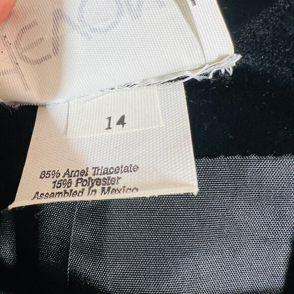 Vintage 80s Devon Velvet Blazer Oversized Jacket Black - 14 - Picture 5 of 5